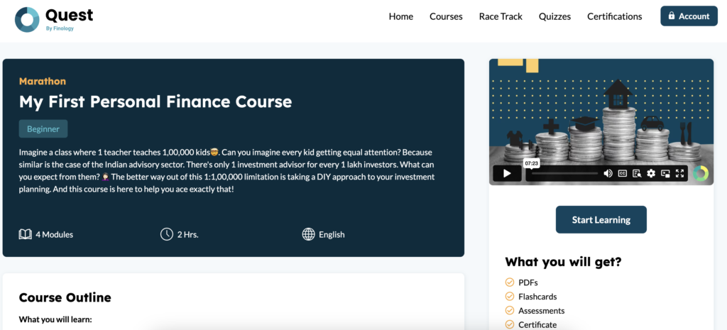 My First Personal Finance Course By Quest